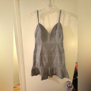 NBD - Black and White Houndstooth Mini Dress